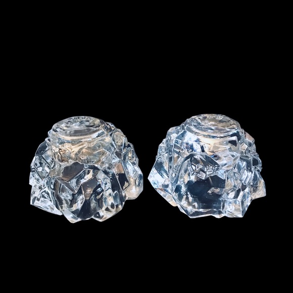 2 Goebel Crystal Meteor Charlottenhutte Votive Candleholders 4” Cubist Glamour - Picture 10 of 14